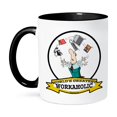 thumbnail image 1 of Funny Worlds Greatest Workaholic Men Ii Cartoon, 15oz Two-Tone Black Mug, 1 of 7