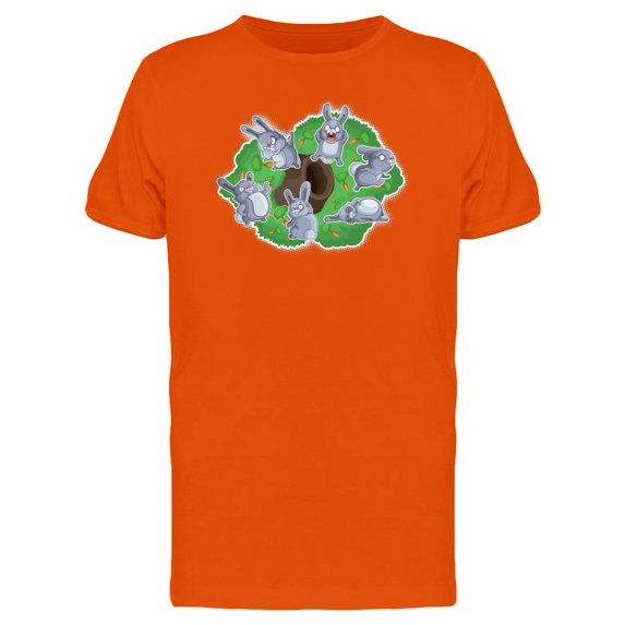 Funny Worried Rabbits Cartoon Tee Men's -Image by Shutterstock