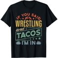 thumbnail image 1 of Funny Wrestling and Tacos Shirt Wrestle Retro Men Boys Kids T-Shirt, 1 of 4