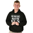thumbnail image 1 of Funny Wrong is More Fun Attitude Joke Unisex Plus Fleece Graphic Hoodie Brisco Brands 2X, 1 of 5