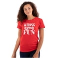 thumbnail image 1 of Funny Wrong is More Fun Attitude Joke Womens Slim Fit Graphic Tee Brisco Brands X, 1 of 5