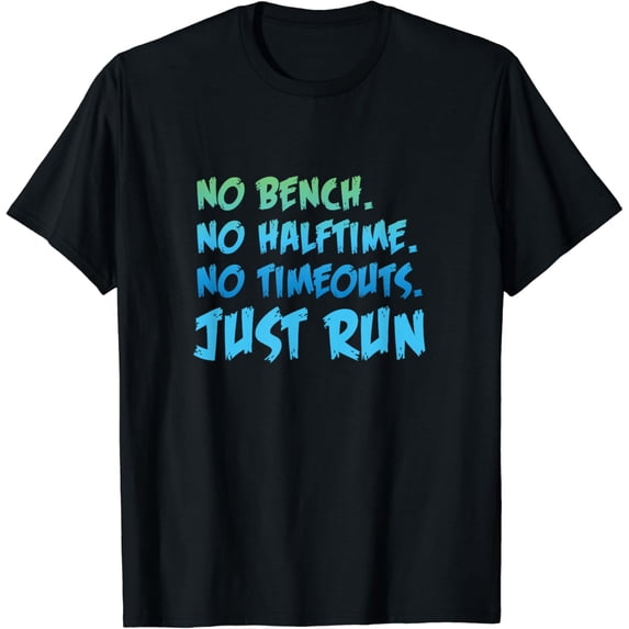 Funny XC Cross Country Running Gift No Bench No Halftime Short Sleeve T-Shirt