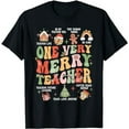 thumbnail image 1 of Funny Xmas Holiday Very Merry Teacher T-Shirt, 1 of 5