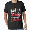 thumbnail image 1 of Funny Xmas Just A Girl Who Loves Christmas Unisex T-Shirt, up to size 5XL, 1 of 2