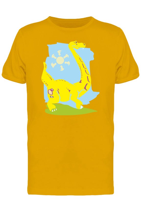Funny Yellow Dinosaur Tee Men's -Image by Shutterstock