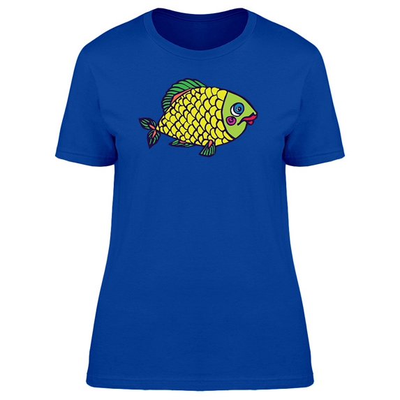 Funny Yellow Fish With Lips Tee Women's -Image by Shutterstock