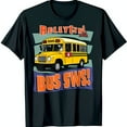 thumbnail image 1 of Funny Yellow School Bus Cartoon T-Shirt Rellytin Bus SWS Graphic Tee, 1 of 5