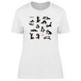 thumbnail image 1 of Funny Yoga Cats Doodles T-Shirt Women -Image by Shutterstock, Female Small, 1 of 2