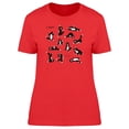 thumbnail image 1 of Funny Yoga Cats Doodles T-Shirt Women -Image by Shutterstock, Female x-Large, 1 of 2