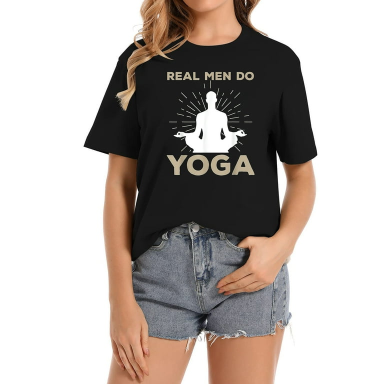 Yoga T-Shirt For Men: Real Men Do Yoga Funny Shirt Yoga T-Shirt For Men: Real Men Do Yoga Funny Shirt
