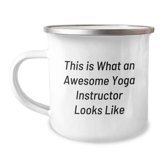 Funny Yoga Instructor Gifts for Her - Camping Mug, Graduation Unique Gifts from Friends to Yoga Instructor 'This Is What An Awesome Yoga Instructor Looks Like'