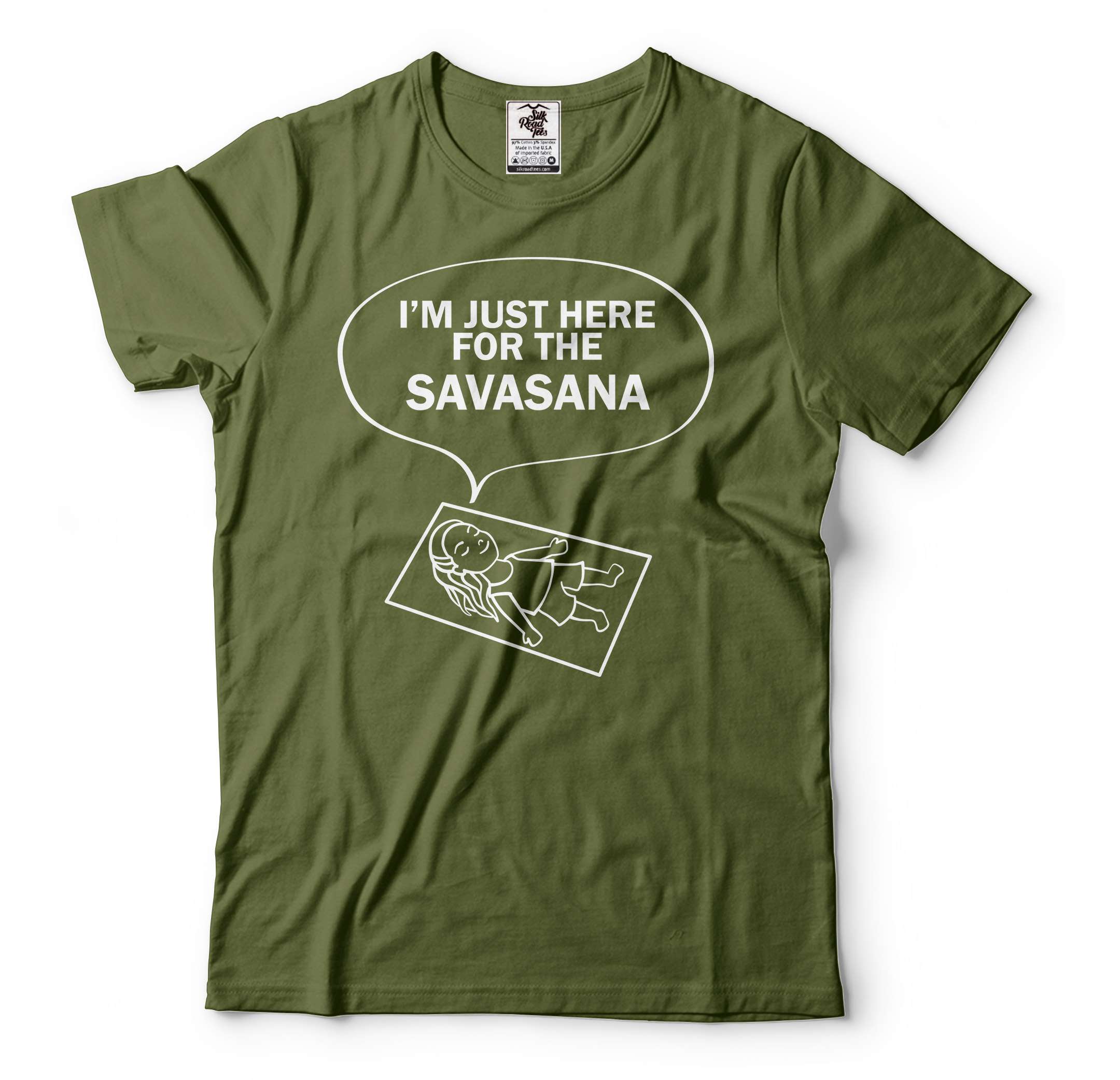 Débardeur Yoga « I’m Just Here For The Savasana » – Design Lotus Et Méditation