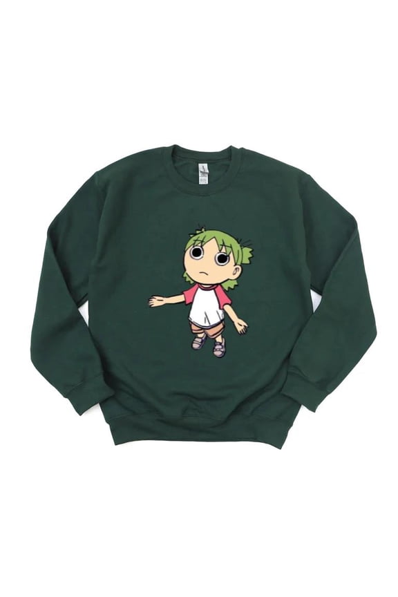 Funny Yotsuba Reaction Meme Manga Anime Cute Girl Laugh Sweatshirt, for men & women, up to size 5XL
