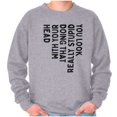 thumbnail image 1 of Funny You Look Stupid Doing That Joke Unisex Plus Fleece Graphic Sweatshirt Brisco Brands 4X, 1 of 6