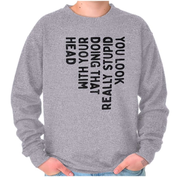 Funny You Look Stupid Doing That Joke Unisex Plus Fleece Graphic Sweatshirt Brisco Brands 4X