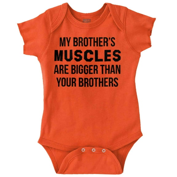 Funny Younger Sibling Big Brother Romper Boys or Girls Infant Baby Brisco Brands 12M