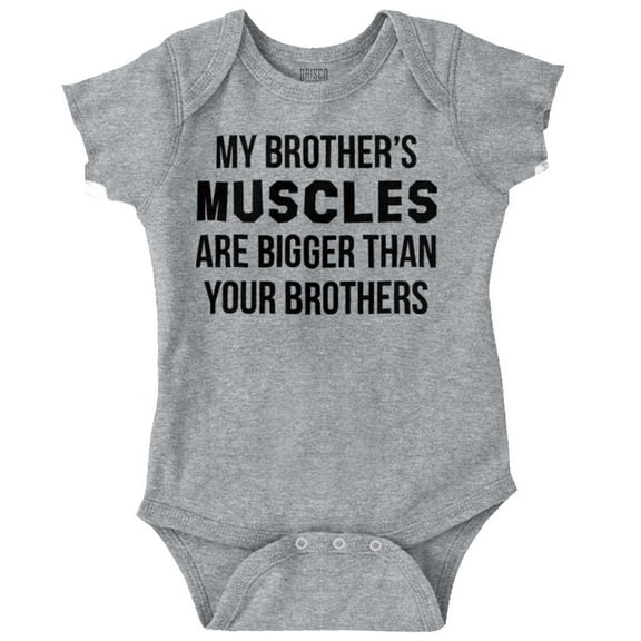 Funny Younger Sibling Big Brother Romper Boys or Girls Infant Baby Brisco Brands 6M