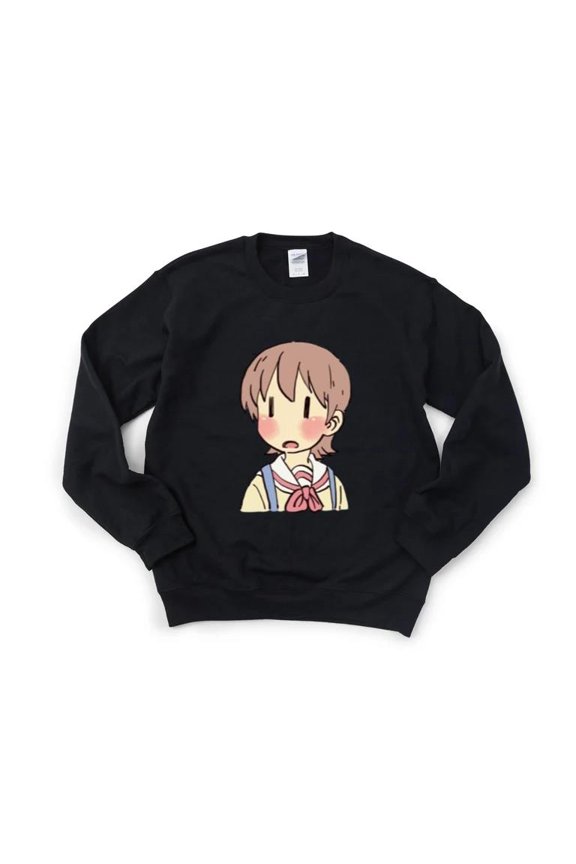 Funny Yuuko Meme Surprised Face Nichijou Anime Cute Girl Sweatshirt, for men & women, up to size 5XL