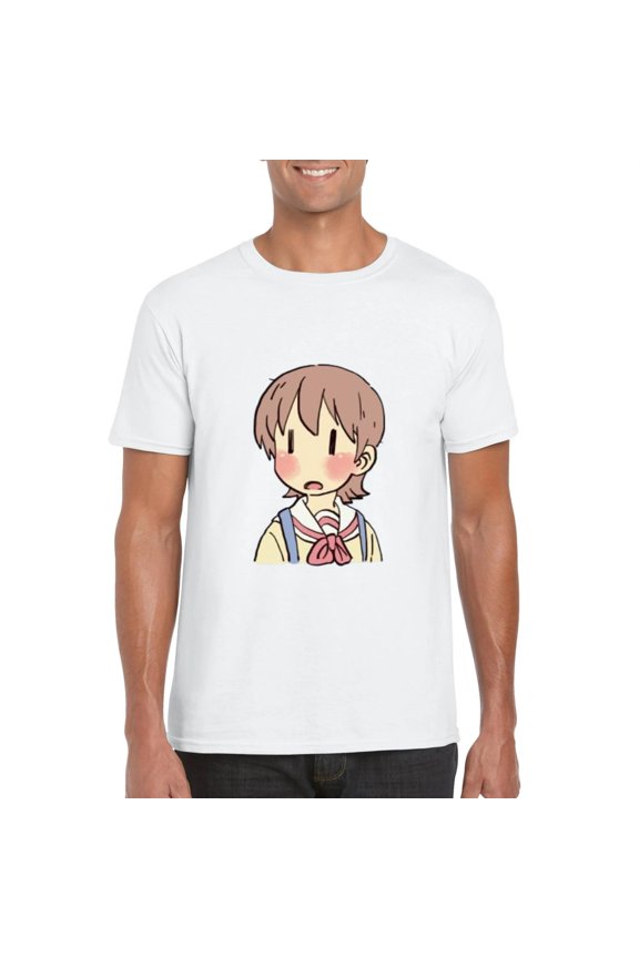 Funny Yuuko Meme Surprised Face Nichijou Anime Cute Girl T-Shirt, for men & women, up to size 5XL