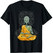 Funny Zen Alien Gift For Men Women Cool Buddha Yoga Lover T-Shirt