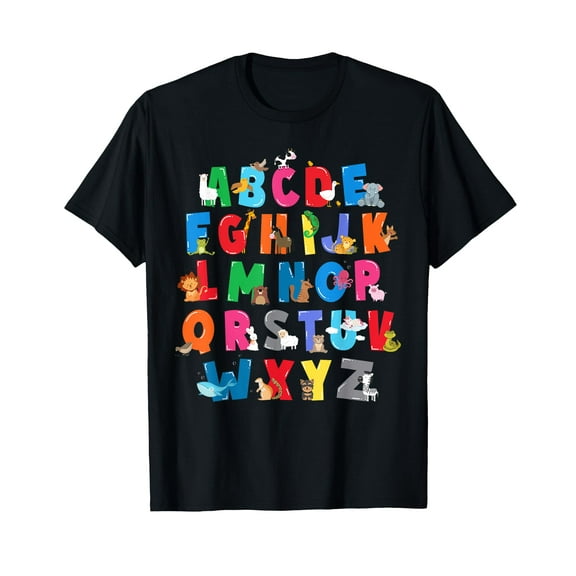 Funny Zoo Animal Alphabet ABCs Learning for Boys and Girls T-Shirt