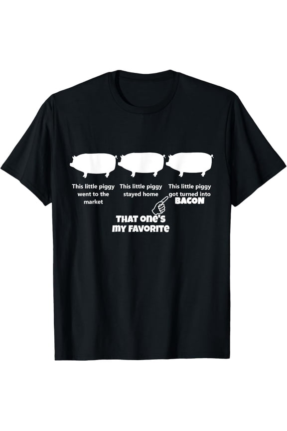 Funny bacon shirts,Newman Works, piggy got turned into BACONMen and women can wear, black T-shirts, gifts. Age: M,L,XL 2XL, 3XL, 499XL