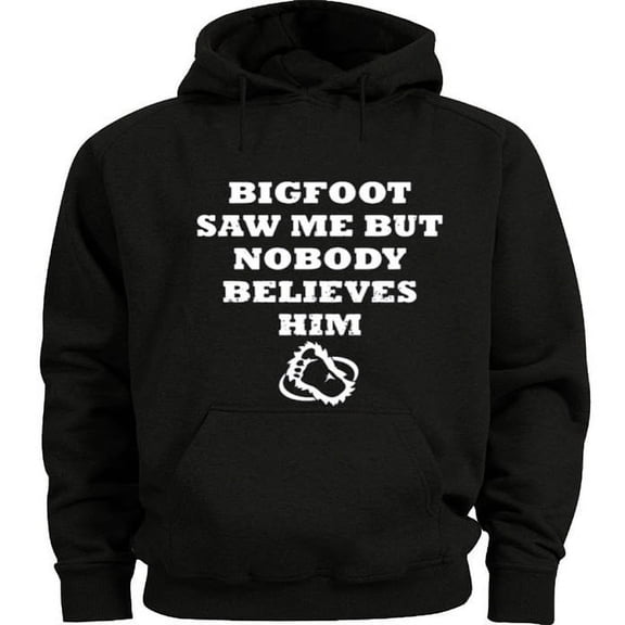 Funny bigfoot Hoodie Men's Sweatshirt Black