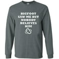 thumbnail image 1 of Funny bigfoot T-shirt Men's Long Sleeve Tee Gray, 1 of 1