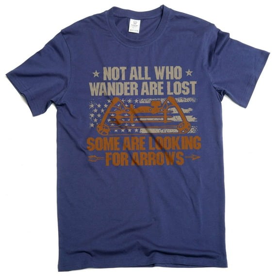 Funny bow archery t-shirt Hobby sports hunting target practice archer gift shirt for him (Large Navy Blue)