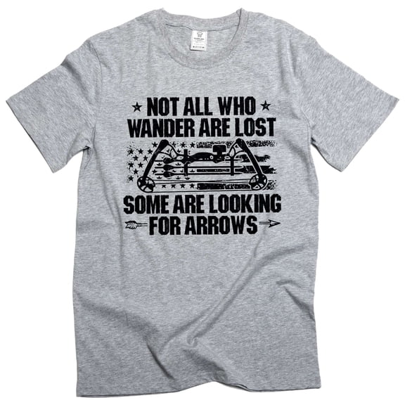 Funny bow archery t-shirt Hobby sports hunting target practice archer gift shirt for him (Small Grey)