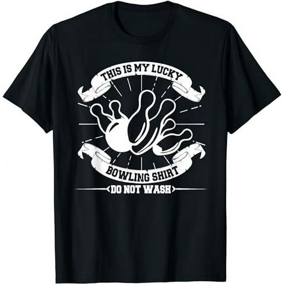 Funny bowling motif Do not wash this is my lucky bowling T-Shirt