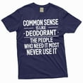 thumbnail image 1 of Funny common sense T-shirt Sarcastic humorous saying Birthday gift conversation starter tee (Large Navy Blue), 1 of 6