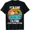 thumbnail image 1 of Funny dumpster Its Fine I'm Fine Everything Is Fine dog meme Gift Unisex T-Shirt, 1 of 2