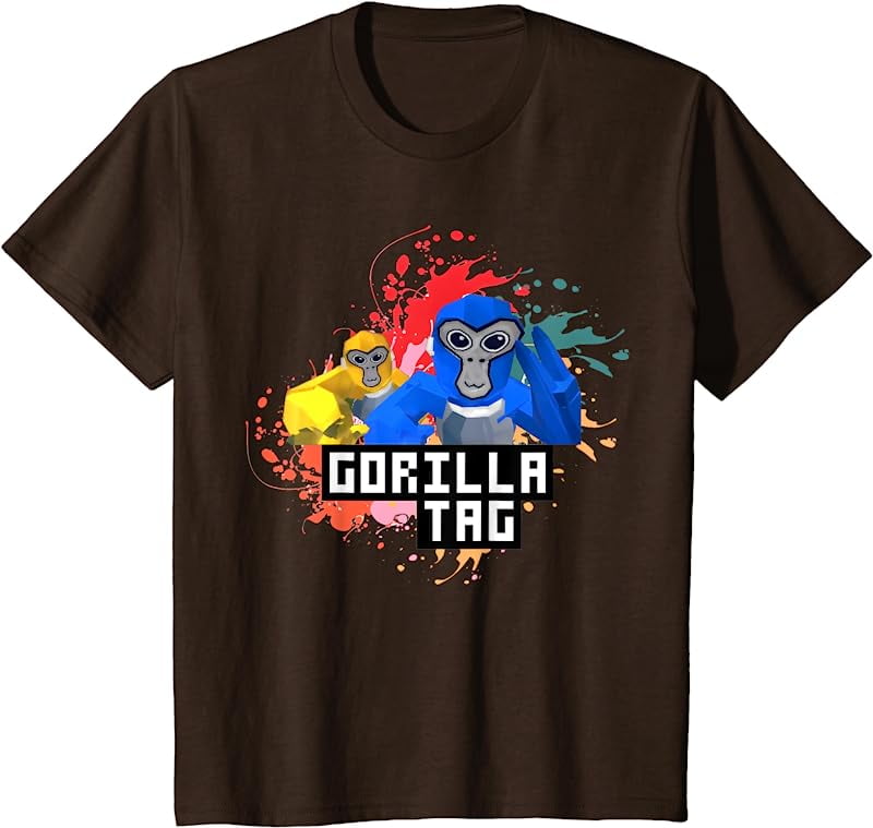 Funny gorilla tag shirt, gorilla tag merch monke VR Game T-Shirt ...