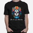 Funny graphic print and letters, Mexican Sugar Skull Girl Halloween Dia