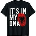 thumbnail image 1 of Funny it's in my DNA Albania flag, Fingerprint T-Shirt mens t hirt men，black，women，misfits，journey ，boys, 1 of 4