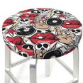 Funny lip skull Stool Covers Round Bar Stool Covers, Round Bar Stool