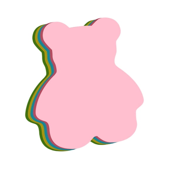 Funny live Creative Sticky Notes 3x3 Self-Stick Notes for Home, Office,100 Sheets/Pad, 'Butterflie', 'Apple', 'Strawberry', 'Bear','Square' etc. Shapes Random