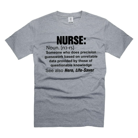 Funny nurse shirt nurse Definition Shirt Humor Tees nurse Birthday Christmas Gift Shirt (Large Grey)
