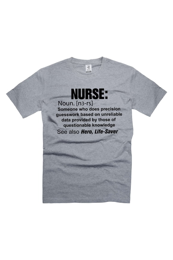 Funny nurse shirt nurse Definition Shirt Humor Tees nurse Birthday Christmas Gift Shirt (Small Grey)