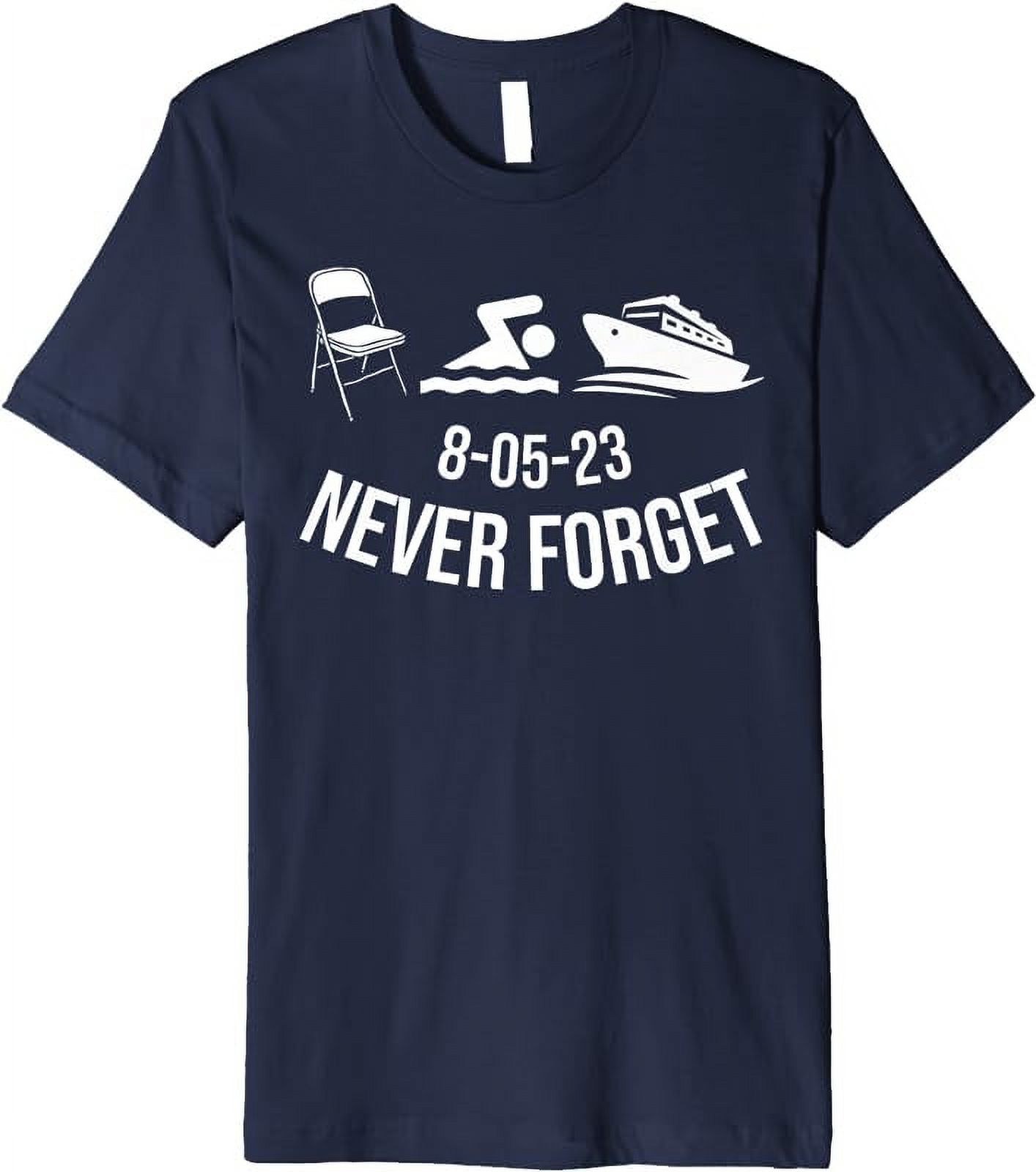 Funny river pontoon viral boat brawl meme Alabama boat fight Premium T