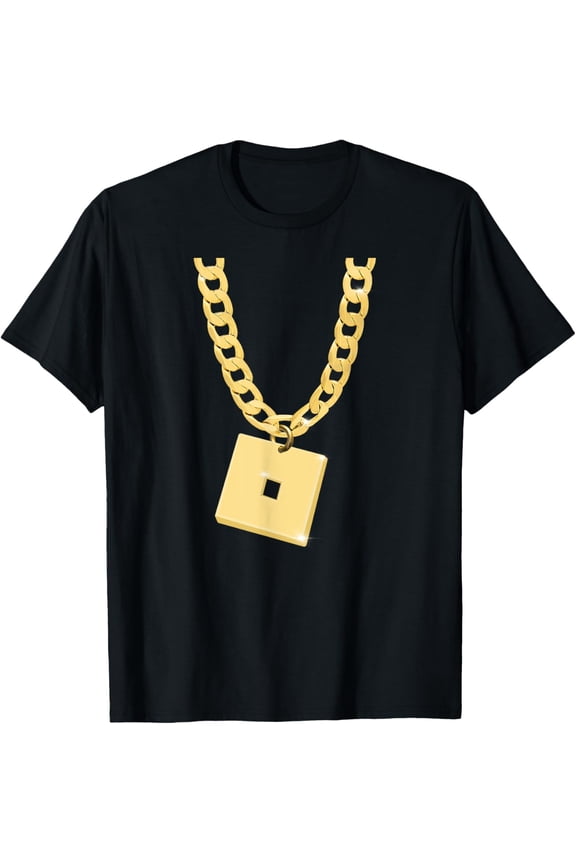 Funny robux chain nad pendant design T-Shirt men and women can wear, black, white, gifts