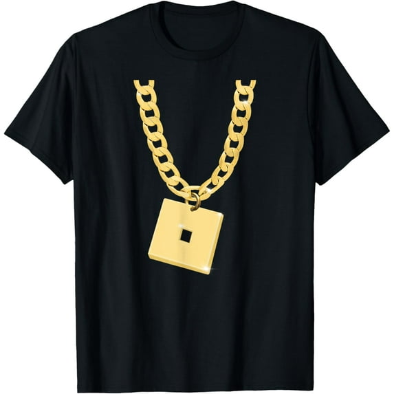 Funny robux chain nad pendant design T-Shirt men and women can wear, black, white, gifts