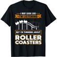 thumbnail image 1 of Funny roller coaster amusement park lover gift T-Shirt Black Small, 1 of 4