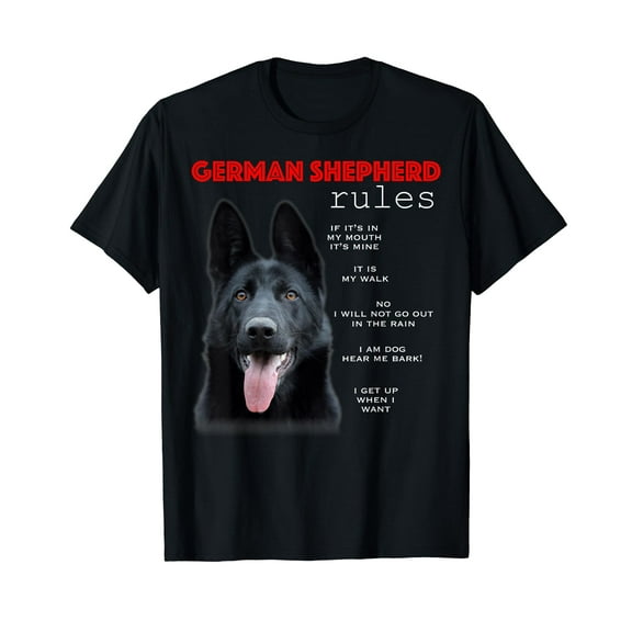 Funny rules for the owner of a Black German Shepherd T-Shirt For Dog Lover Gift