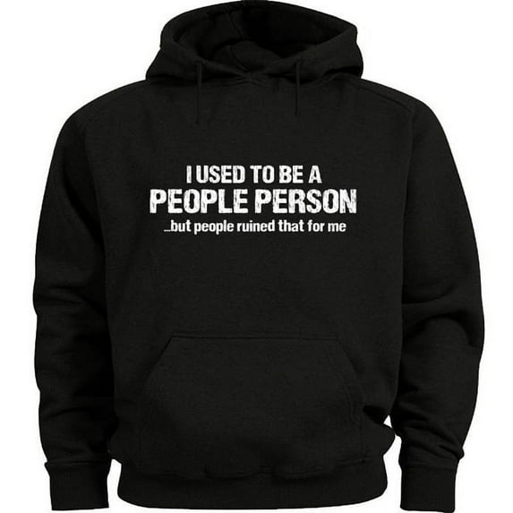 Funny saying people person Hoodie Men's Sweatshirt Black