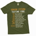 thumbnail image 1 of Funny senior citizen texting code T-shirt Grandpa papa grandma nana pops funny birthday shirt (3X-Large Military Green), 1 of 6