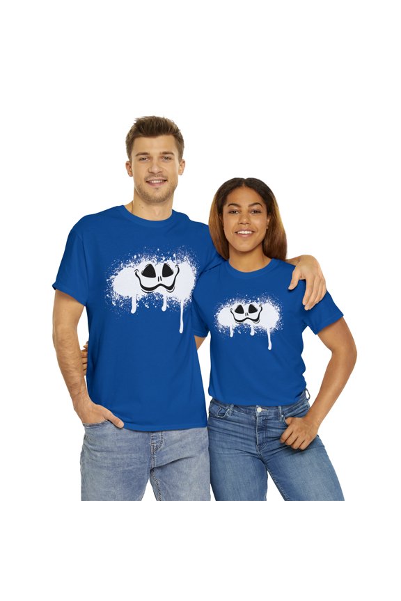 Funny smiley face graphic tee Cheshire Cat face Unisex Heavy Cotton Tee