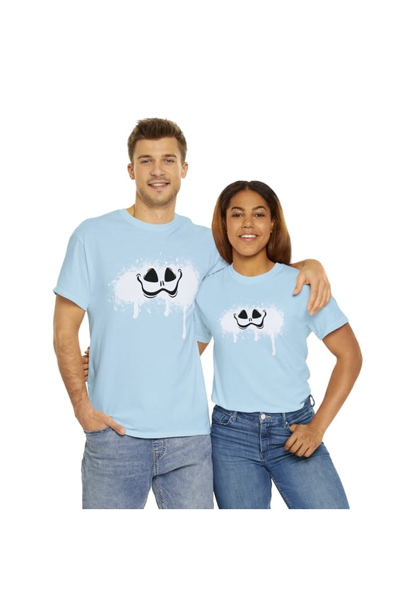 Funny smiley face graphic tee Cheshire Cat face Unisex Heavy Cotton Tee
