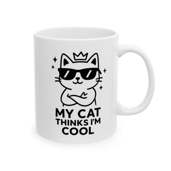 Funny t Mug, ug Feline Graphic, Quirky Animal Lover Gift.